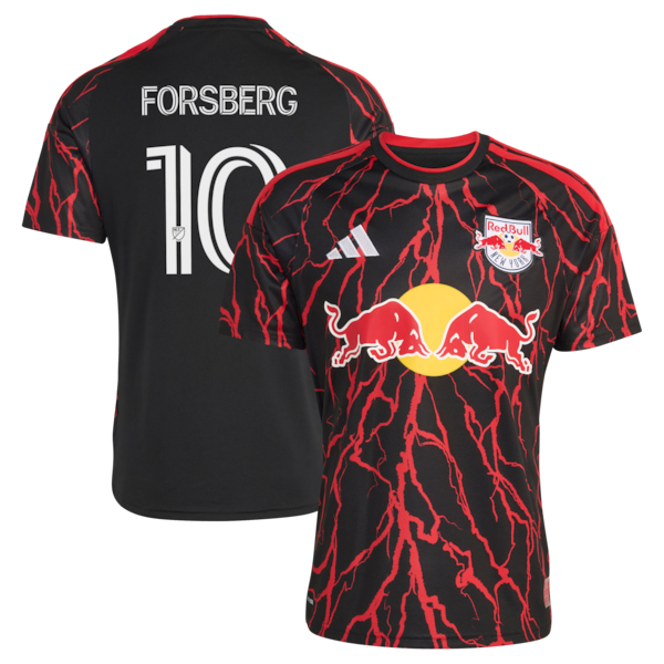 Official-Adidas Emil Forsberg New York Red Bulls 2026 The Rooted Kit Replica Jersey Black
