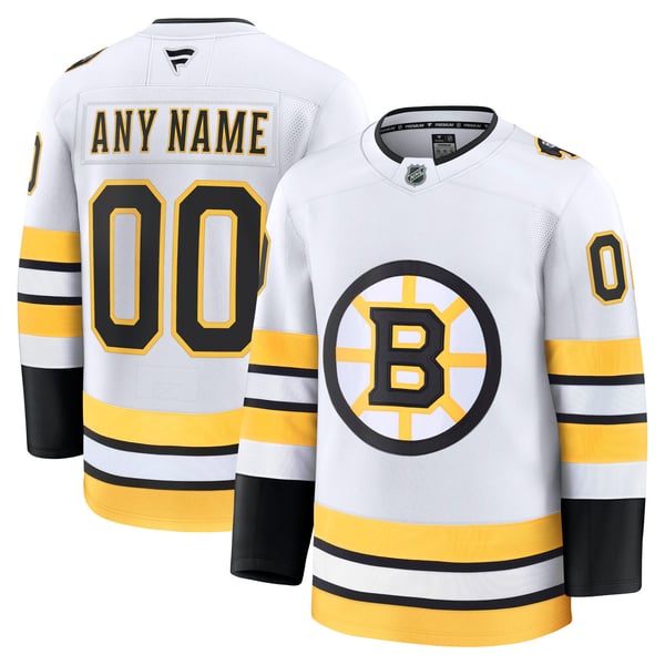 Teams Fans Shop Boston Bruins Fanatics Away Premium Custom Jersey - White
