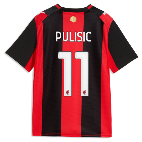 Official-Puma Christian Pulisic AC Milan 2026/27 Home Replica Jersey Black/Red