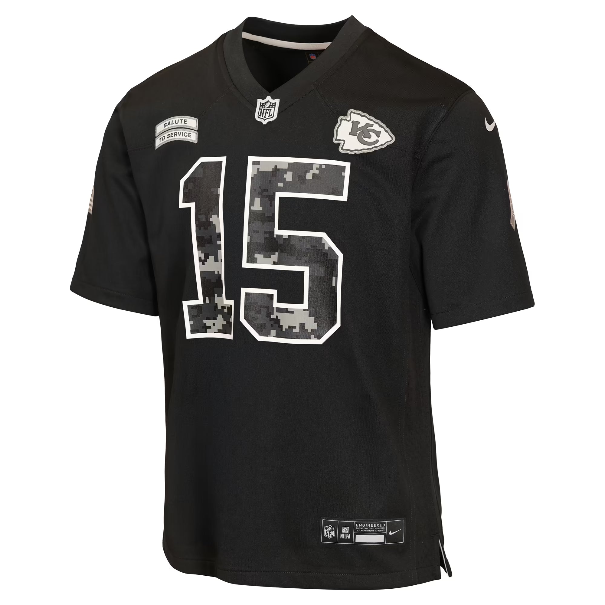 Patrick Mahomes Kansas City Chiefs Official-Nike Youth 2026 Salute to Service Game Jersey - Black
