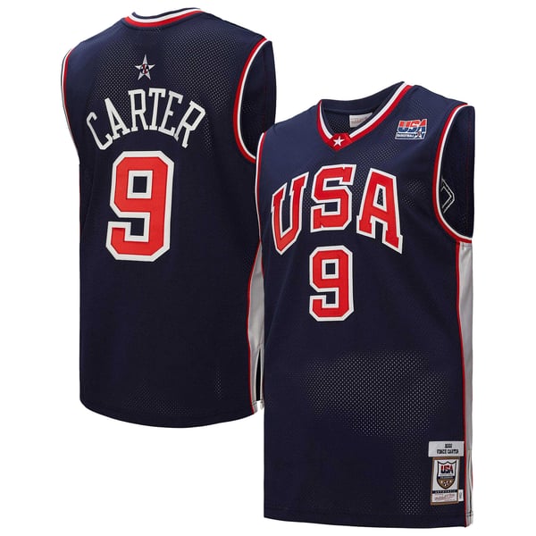 Teams Fans Shop Mitchell & Ness Men's Vince Carter USA Basketball 2000 Authentic Jersey - Navy
