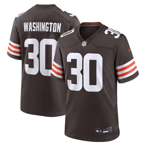 Zion Washington Cleveland Browns Official-Nike Team Game Jersey - Brown
