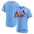 St. Louis Cardinals Official-Nike Alternate Sponsor Patch Authentic Jersey - Light Blue