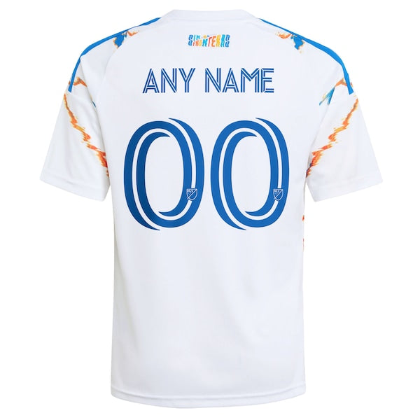 Official-Adidas San Diego FC Youth 2026 Unprecedented Unity Kit Replica Custom Jersey White
