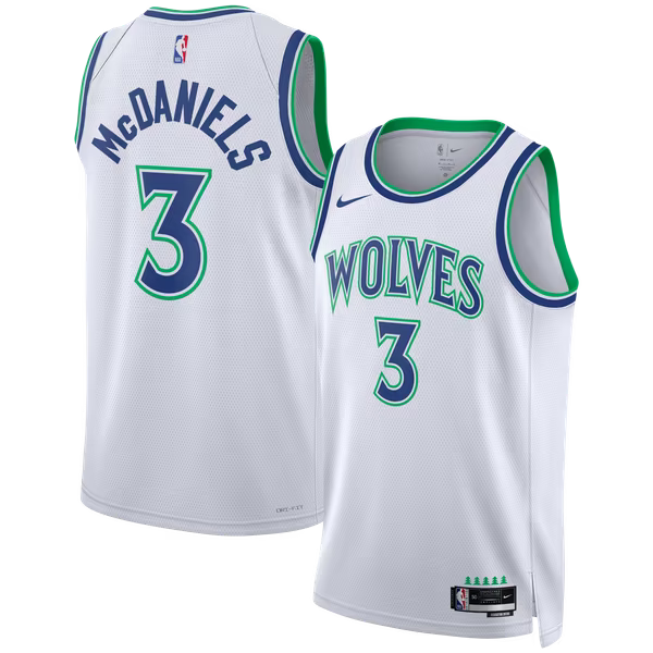 Jaden McDaniels Minnesota Timberwolves Official-Nike Unisex Swingman Jersey - Association Edition - White