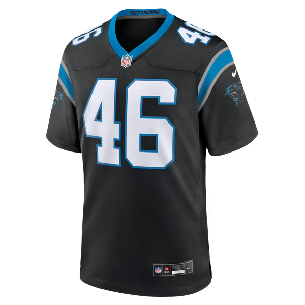 Jackson Kuwatch Carolina Panthers Official-Nike Team Game Jersey - Black