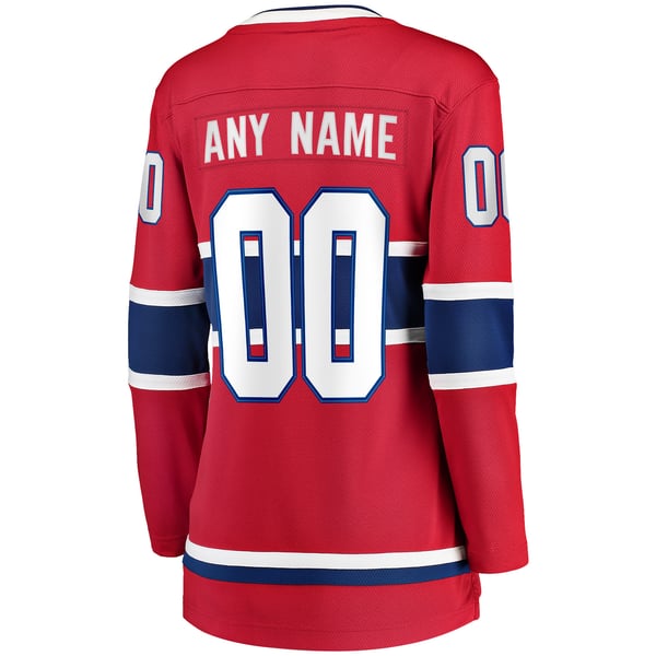Teams Fans Shop Fanatics Women's Montreal Canadiens Home Breakaway Custom Jersey - Red