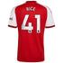 Declan Rice Arsenal Official-Adidas 2026/27 Home Replica Jersey - Red