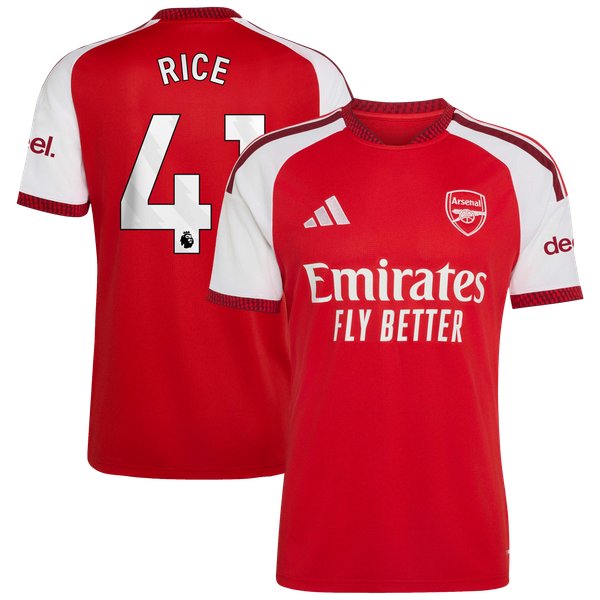 Declan Rice Arsenal Official-Adidas 2026/27 Home Replica Jersey - Red