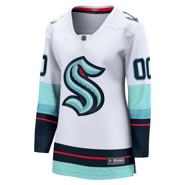 Teams Fans Shop Fanatics Women's Seattle Kraken Away Breakaway Jersey - White