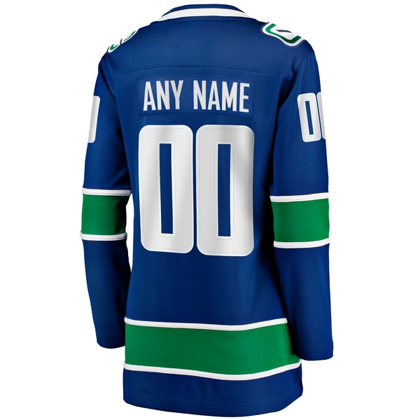 Teams Fans Shop Women's Vancouver Canucks Breakaway Custom Jersey