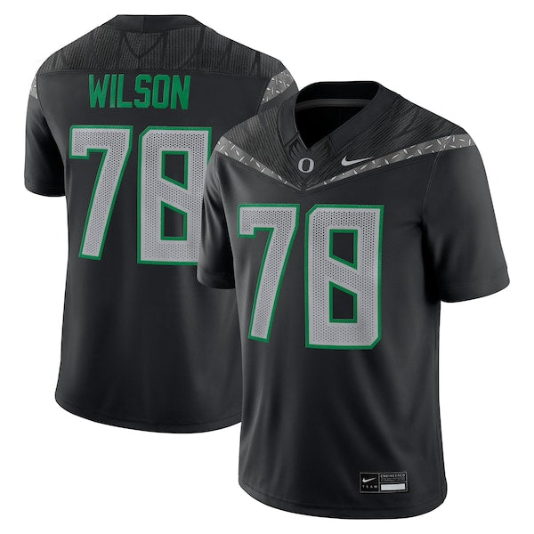 Gernorris Wilson Oregon Ducks Official-Nike Home Game Jersey - Black