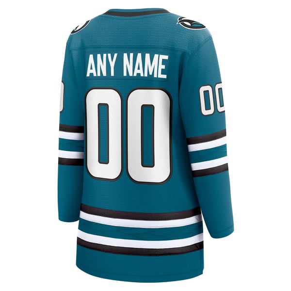 Teams Fans Shop Fanatics Women's San Jose Sharks Teal Home Jersey