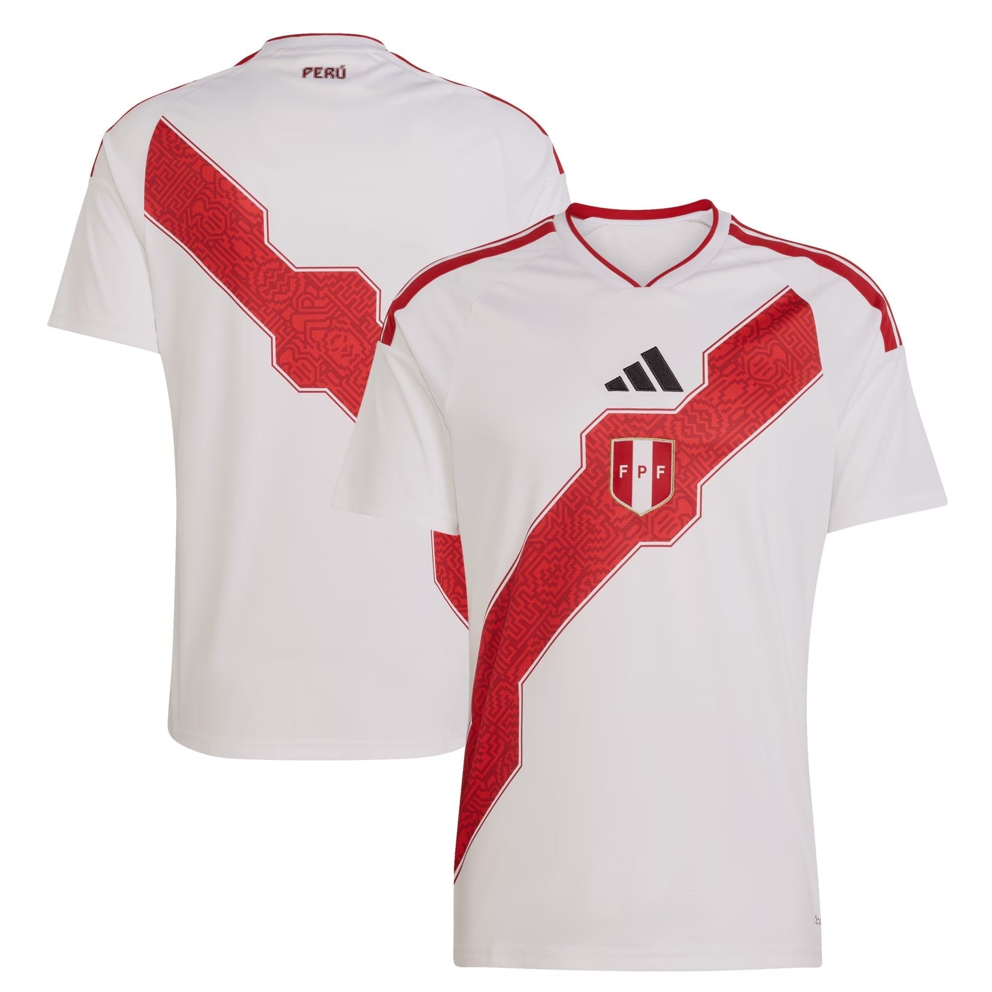 2026 Home Soccer Custom Jersey - White (Peru) - Jersey Teams World