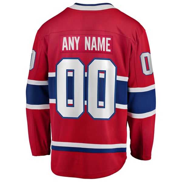 Teams Fans Shop Montreal Canadiens Fanatics Home Breakaway Custom Jersey Red