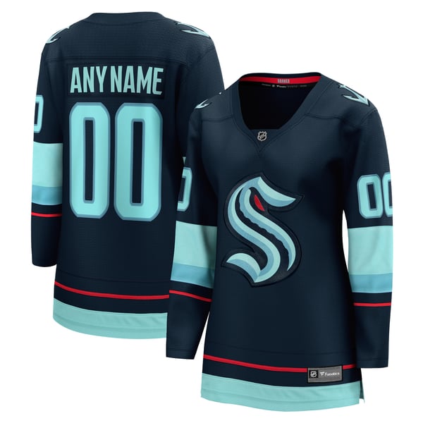 Teams Fans Shop Fanatics Women's Seattle Kraken Home Breakaway Custom Jersey