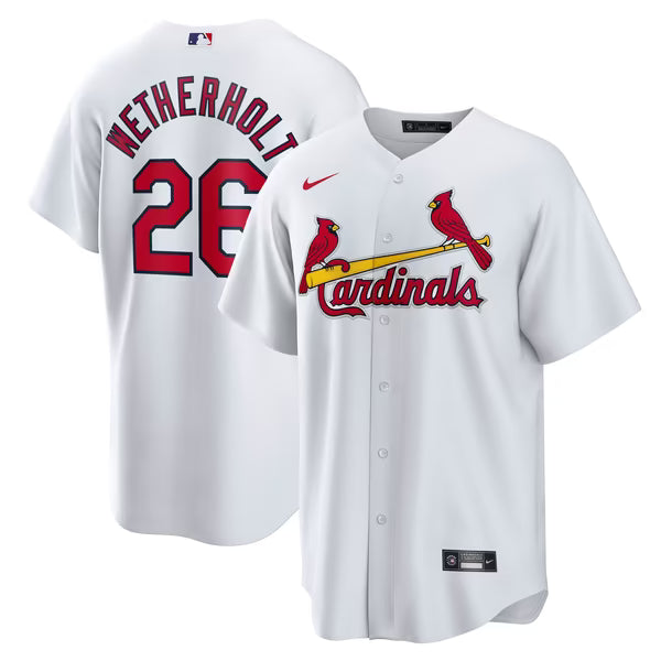 JJ Wetherholt St. Louis Cardinals Official-Nike Home Replica Player Jersey - White