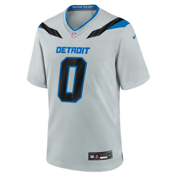 Jahmyr Gibbs Detroit Lions Official-Nike 2026 Rivalries Collection Game Jersey - Silver