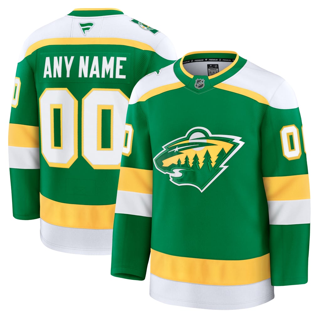 Teams Fans Shop Fanatics Minnesota Wild Alternate Premium Custom Jersey - Green