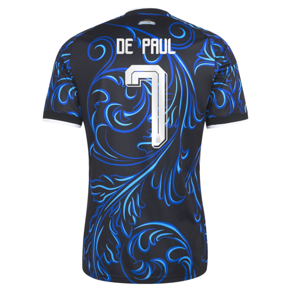 Official-Adidas Rodrigo De Paul Argentina National Team 2026 Away Replica Jersey Black