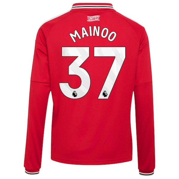 Official-Adidas Kobbie Mainoo Manchester United 2026/27 Home Replica Long Sleeve Jersey Red