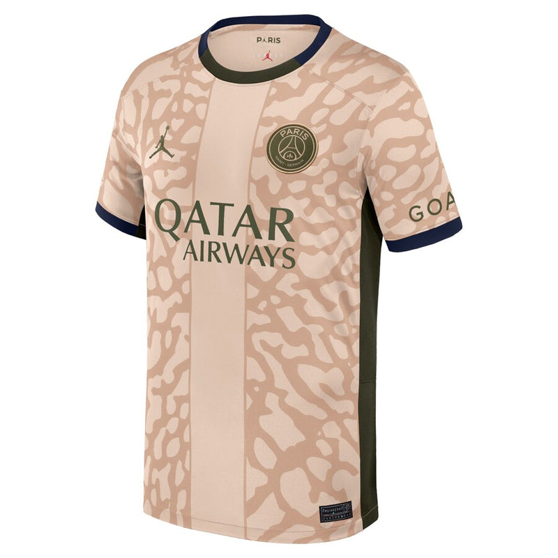 Ousmane Dembélé Paris Saint-Germain Jordan Brand  2023/24 Fourth Stadium  Player Jersey – Tan