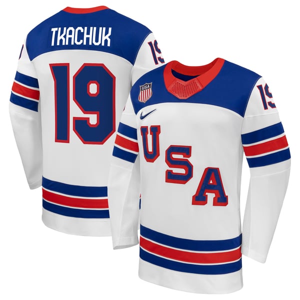 Teams Fans Shop Matthew Tkachuk Nike US Hockey 2026 Away Jersey