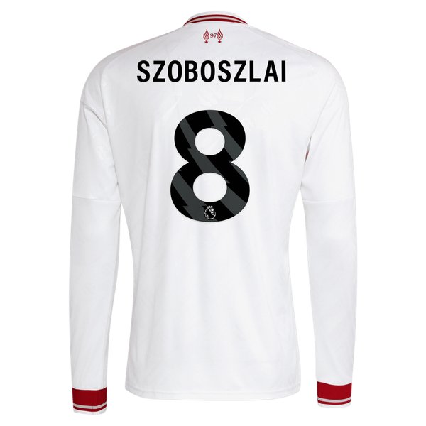 Dominik Szoboszlai Liverpool Official-Adidas 2026/27 Away Replica Long Sleeve Jersey - White