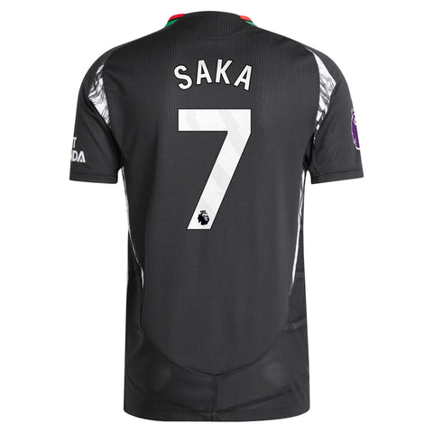 Bukayo Saka Arsenal adidas Shirt 2024/2025 Away Player Jersey - Black