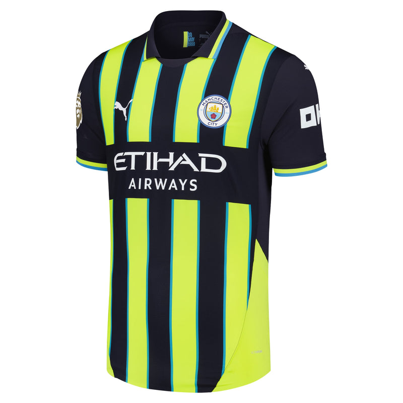 Kevin De Bruyne 17 Manchester City Puma Shirt 2024/25 Away Player Jersey - Navy