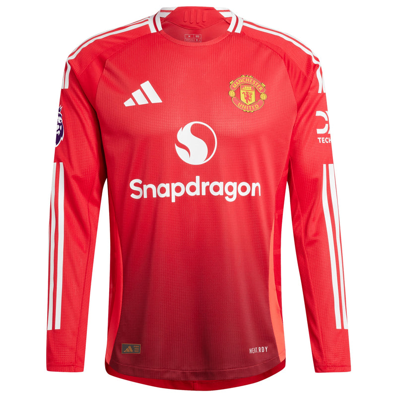 Manchester United adidas Shirt 2024/2025 Home Custom Long Sleeve Jersey - Red