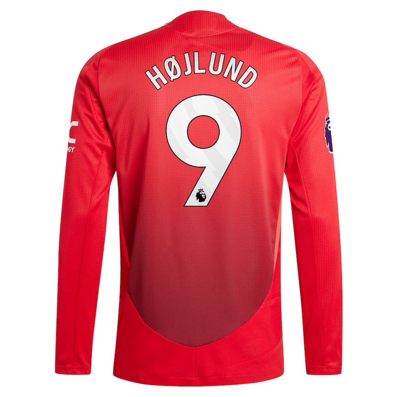 Rasmus Højlund Manchester United adidas Shirt 2024/2025 Home Long Sleeve Player Jersey - Red