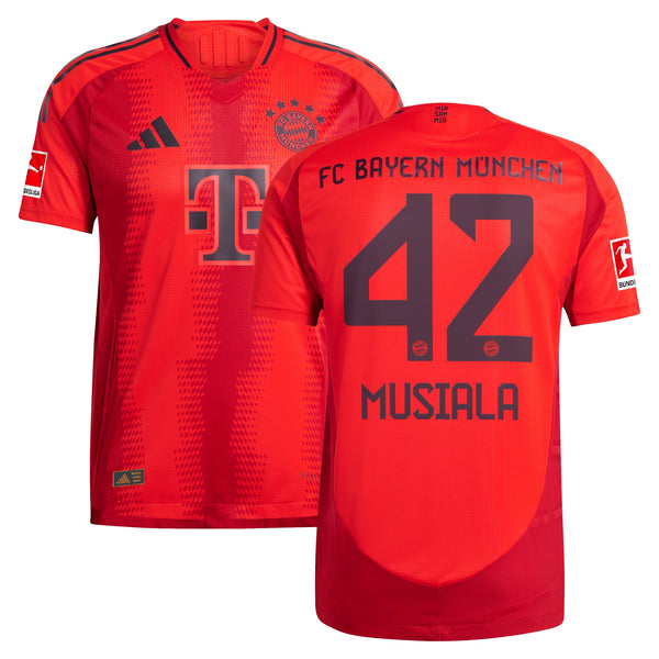 Jamal Musiala 42 Bayern Munich adidas 2024/25 Home Player Jersey - Red
