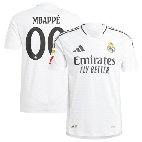 Kylian Mbappé 9 Real Madrid adidas 2024/25 Home Player Jersey - White