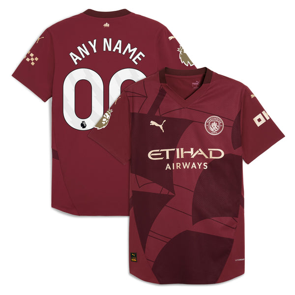 Manchester City Puma Shirt 2024/25 Third Custom Jersey - Burgundy