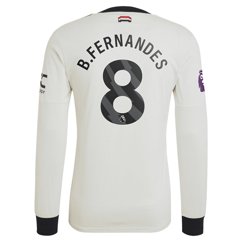 Bruno Fernandes Manchester United adidas Shirt 2024/2025 Third Long Sleeve Jersey - Cream