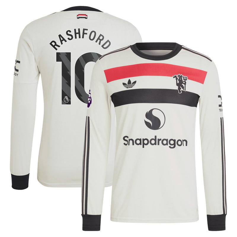 Marcus Rashford Manchester United adidas Shirt 2024/2025 Third Long Sleeve Jersey - Cream