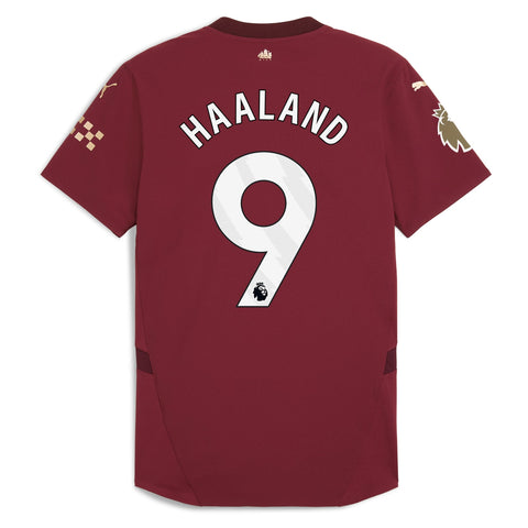 Erling Haaland Manchester City Puma 2024/25 Third Player Jersey - Burgundy