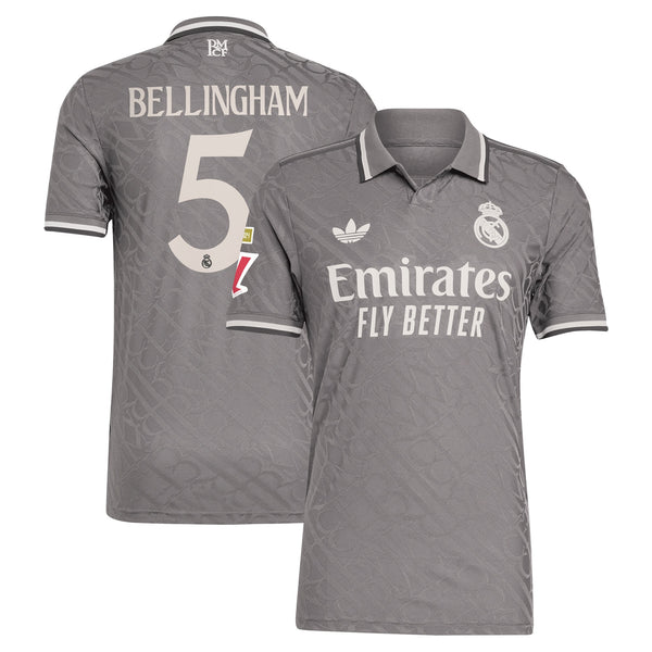 Jude Bellingham Real Madrid adidas Shirt 2024/25 Third Player Jersey - Charcoal