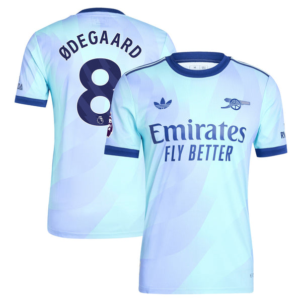 Martin Odegaard Arsenal adidas Shirt 2024/2025 Third Player Jersey - Aqua