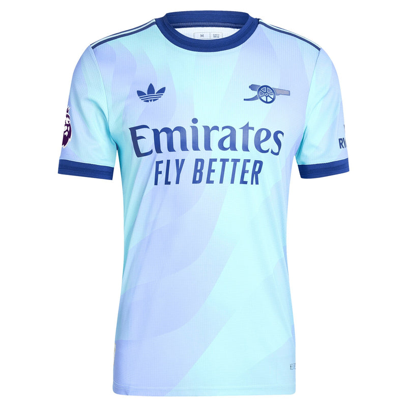 Declan Rice Arsenal adidas Shirt 2024/2025 Third Player Jersey - Aqua