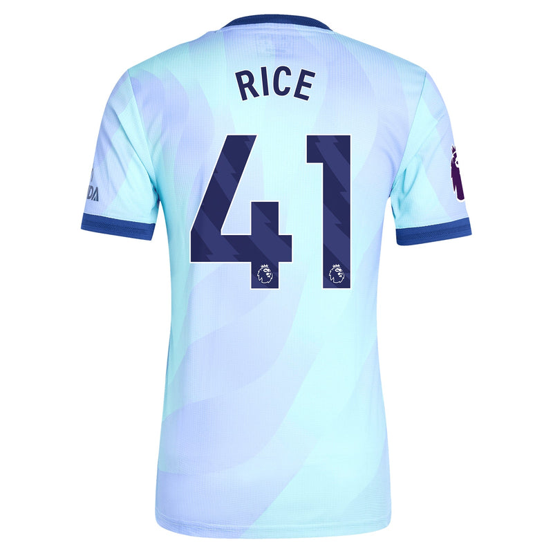 Declan Rice Arsenal adidas Shirt 2024/2025 Third Player Jersey - Aqua