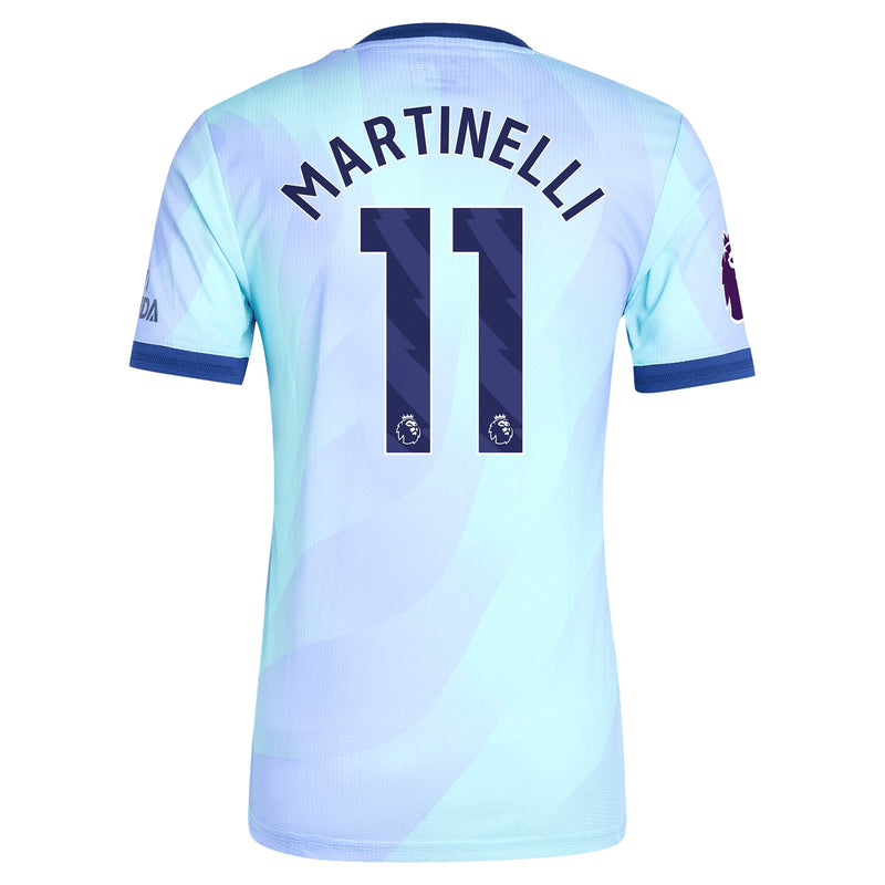 Gabriel Martinelli Arsenal adidas Shirt 2024/2025 Third Player Jersey - Aqua