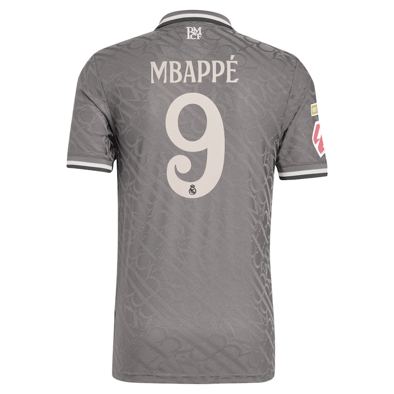 Kylian Mbappé Real Madrid adidas Shirt 2024/25 Third Player Jersey - Charcoal