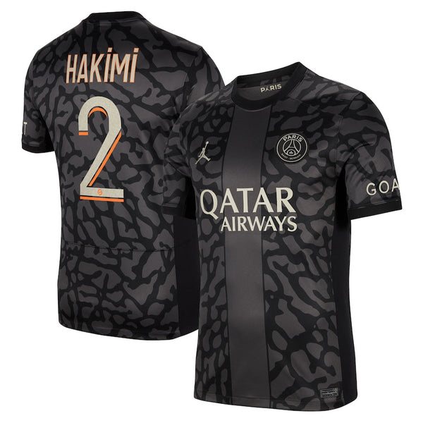 Achraf Hakimi Paris Saint-Germain Jordan Brand 2023/24 Third Stadium Player Jersey - Anthracite