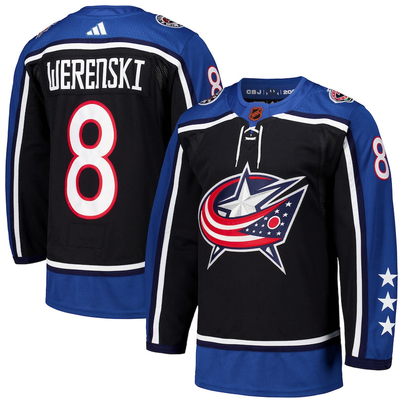 Zach Werenski Columbus Blue Jackets adidas Reverse Retro 2.0 Authentic Player Jersey - Black