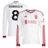 Dominik Szoboszlai Liverpool Official-Adidas 2026/27 Away Replica Long Sleeve Jersey - White