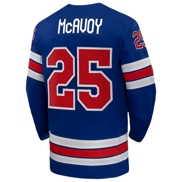 Teams Fans Shop Charlie McAvoy Nike US Hockey 2026 Home Jersey Royal