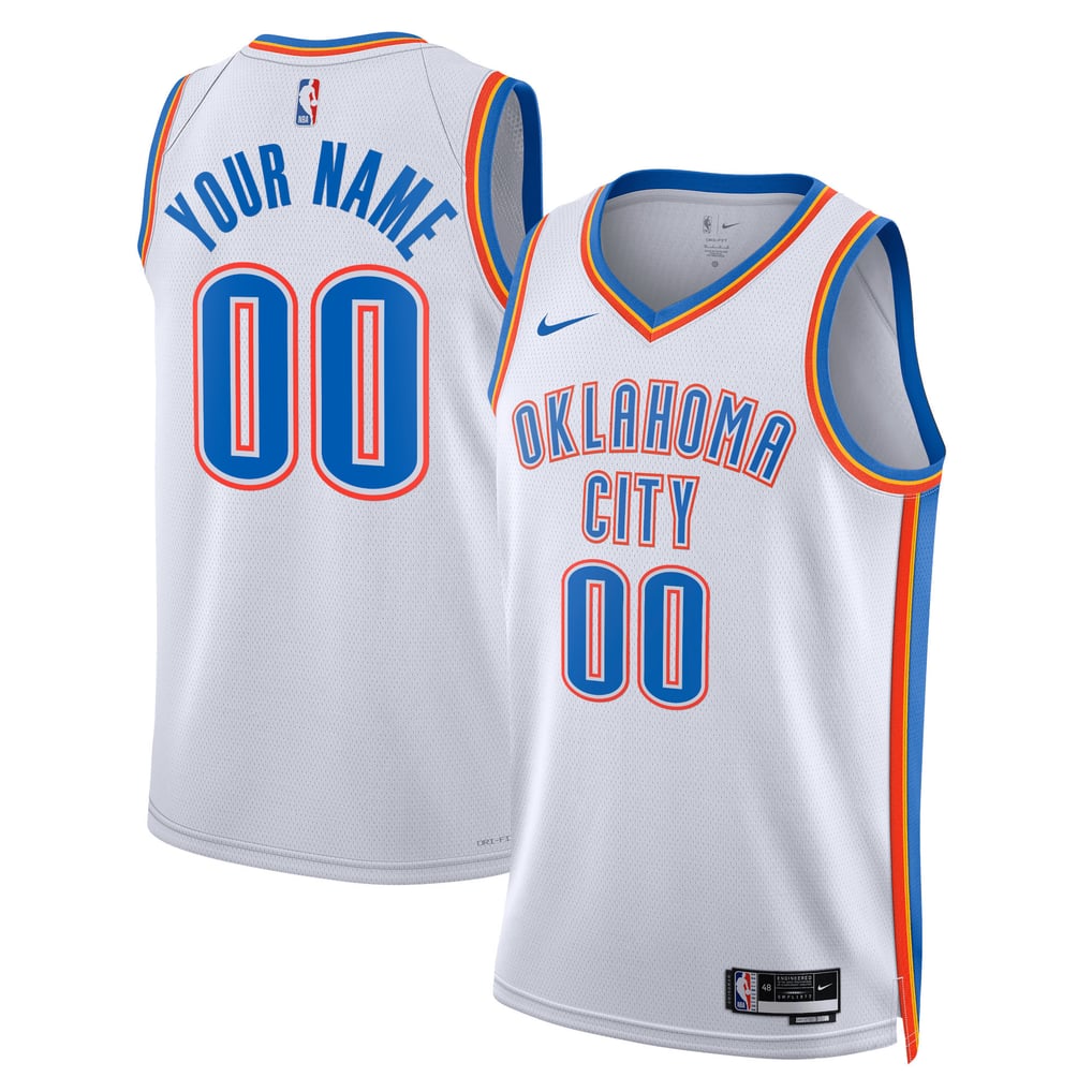 Teams Fans Shop Nike Unisex Oklahoma City Thunder Swingman Custom Jersey White