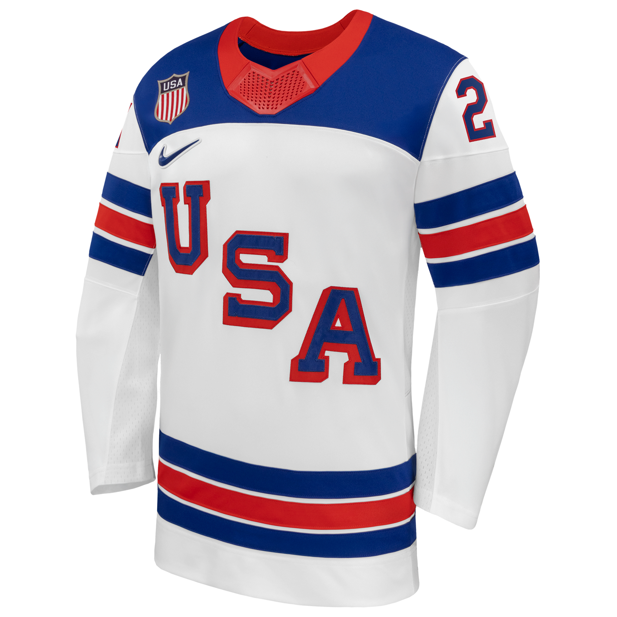 Teams Fans Shop Dylan Larkin Nike US Hockey 2026 Away Replica Jersey - White